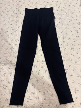Amazon Kids Ribbed High-Waist Leggings - Black